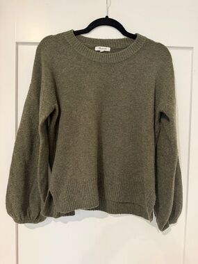 Madewell Olive Crewneck Pullover Sweater